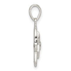 Sterling Silver Polished Chai in Star of David Hamsa Pendant