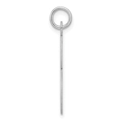 Large Sterling Silver Rhodium-plated Script Letter E Initial Charm