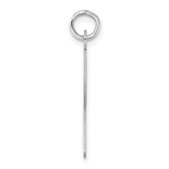 Large Sterling Silver Rhodium-plated Script Letter I Initial Charm