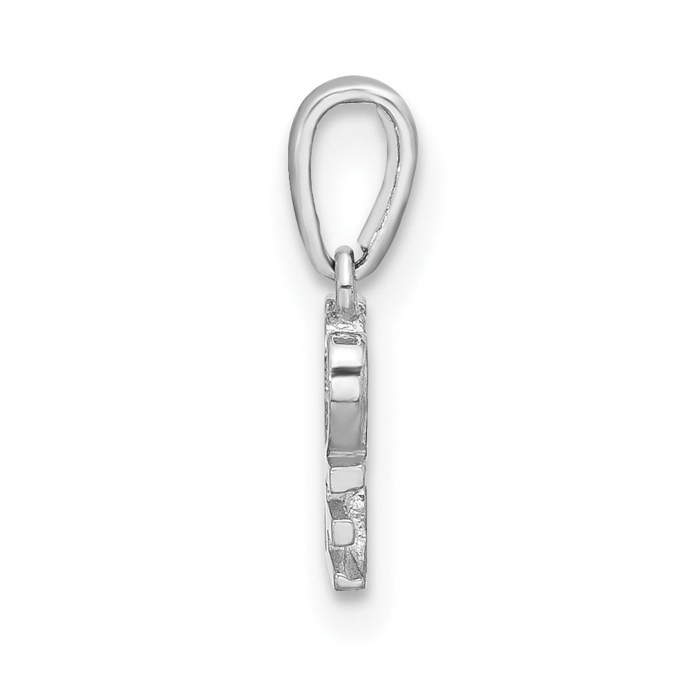 Sterling Silver Rhodium-plated CZ LOVE Pendant
