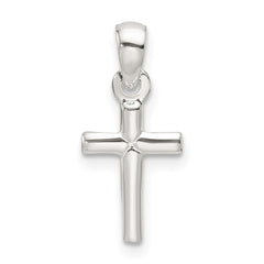 Sterling Silver Polished Cross Pendant - 2