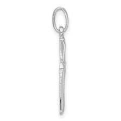 Sterling Silver Rhodium-plated Cross Pendant - 2
