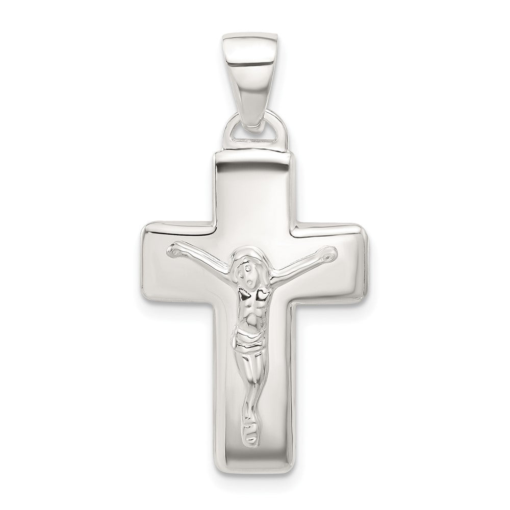 Sterling Silver Polished Crucifix Cross Pendant - 3
