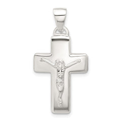 Sterling Silver Polished Crucifix Cross Pendant - 3