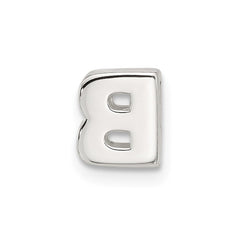 Sterling Silver E-coated Letter B Slide Charm