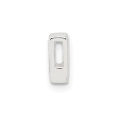 Sterling Silver E-coated Letter D Slide Charm