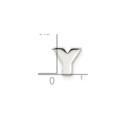 Sterling Silver E-coated Letter Y Slide Charm
