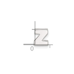 Sterling Silver E-coated Letter Z Slide Charm