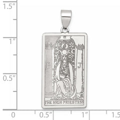 Sterling Silver The High Priestess Tarot Card Pendant