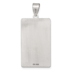Sterling Silver Justice Tarot Card Pendant