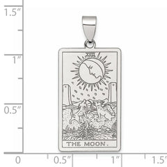 Sterling Silver The Moon Tarot Card Pendant