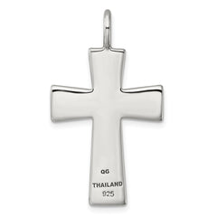 Sterling Silver Antiqued Polished Celtic Knot Cross Pendant