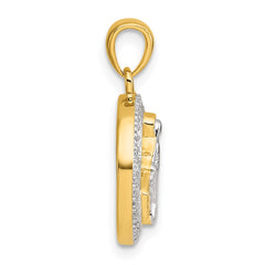 Sterling Silver Gold-tone and Rhodium-plated Polished Miraculous Medal Pendant - 2