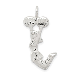 Sterling Silver Cheerleader Charm - 3