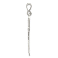 Sterling Silver Diamond-cut Cross Pendant - 2