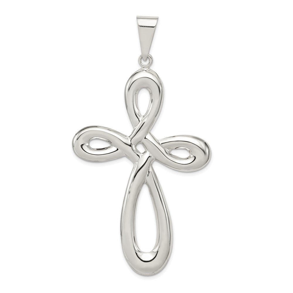 Sterling Silver Rhodium-plated Cross Pendant - 4