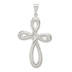 Sterling Silver Rhodium-plated Cross Pendant - 4