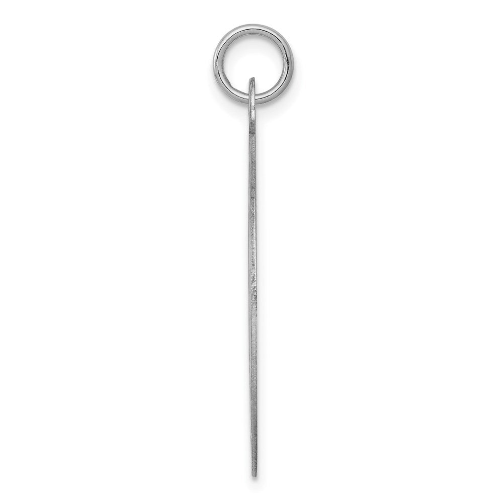 Sterling Silver Rhodium-plated Happy Anniversary Disc Charm - 4