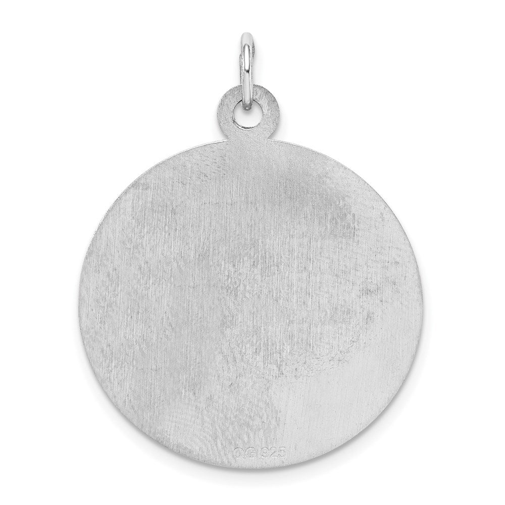 Sterling Silver Rhodium-plated Happy Anniversary Disc Charm - 4