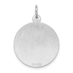 Sterling Silver Rhodium-plated My Confirmation Disc Charm - 2