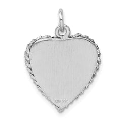 Sterling Silver Rhodium-plated Graduation Cap & Diploma Disc Charm - 2