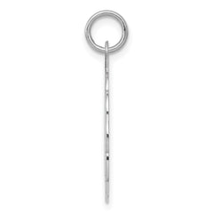 Sterling Silver Rhodium-plated Graduation Day Disc Charm - 6