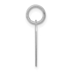 Sterling Silver Rhodium-plated Sweet Sixteen Heart Disc Charm - 2
