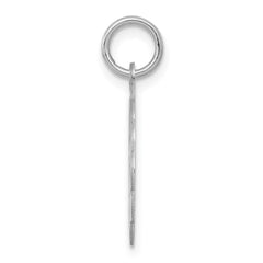 Sterling Silver Rhodium-plated Happy Birthday Disc Charm - 8
