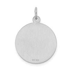 Sterling Silver Rhodium-plated Happy Birthday Disc Charm - 3