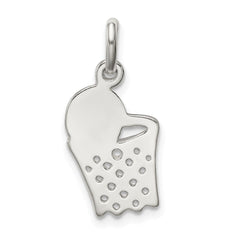 Sterling Silver Basketball in Hoop Charm