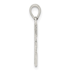 Sterling Silver Rhodium-plated Letter E Initial Pendant - 2
