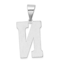 Sterling Silver Rhodium-plated Letter N Initial Pendant - 2