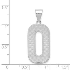 Sterling Silver Rhodium-plated Letter O Initial Pendant - 2
