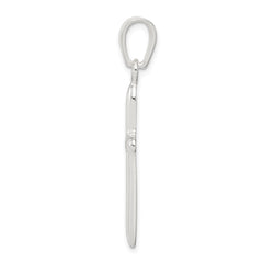 Sterling Silver Polished Cross Pendant - 22