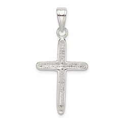 Sterling Silver Polished Cross Pendant - 22