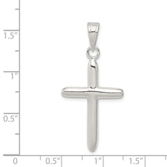 Sterling Silver Polished Cross Pendant - 22