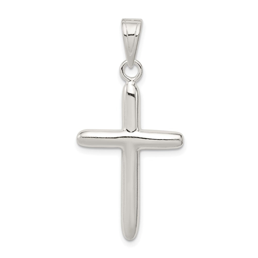 Sterling Silver Polished Cross Pendant - 22