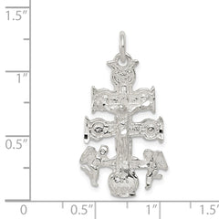 Sterling Silver Cara Vaca Crucifix Pendant - 2