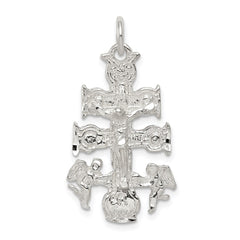 Sterling Silver Cara Vaca Crucifix Pendant - 2