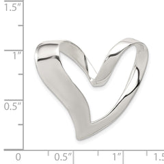 Sterling Silver Heart Slide - 2