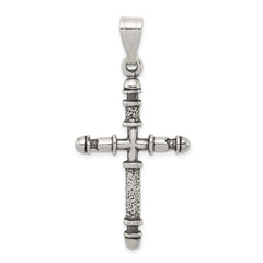 Sterling Silver Antiqued Cross Pendant - 9