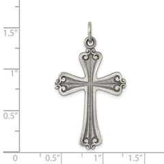 Sterling Silver Antiqued Cross Pendant - 2