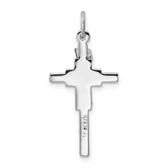 Sterling Silver Platinum-plated & Vermeil INRI Crucifix Charm - 2