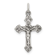 Sterling Silver Antiqued INRI Crucifix Pendant - 6