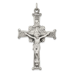 Sterling Silver Antiqued INRI Crucifix Pendant - 4