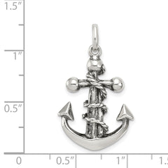 Sterling Silver Antiqued Cross Pendant - 7