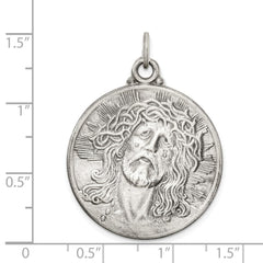 Sterling Silver Antiqued Ecce Homo Medal - 4