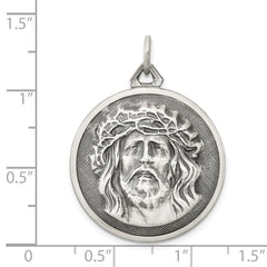 Sterling Silver Antiqued Ecce Homo Medal - 5