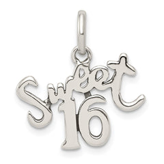 Sterling Silver Sweet 16 Charm - 3
