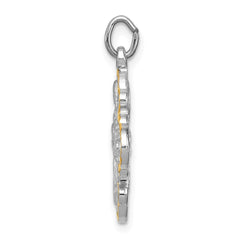 Sterling Silver Platinum-plated & Vermeil 4-way Medal
